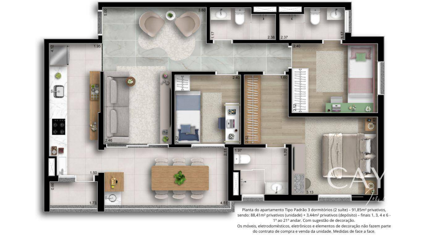 Apartamento à venda com 3 quartos, 91m² - Foto 15