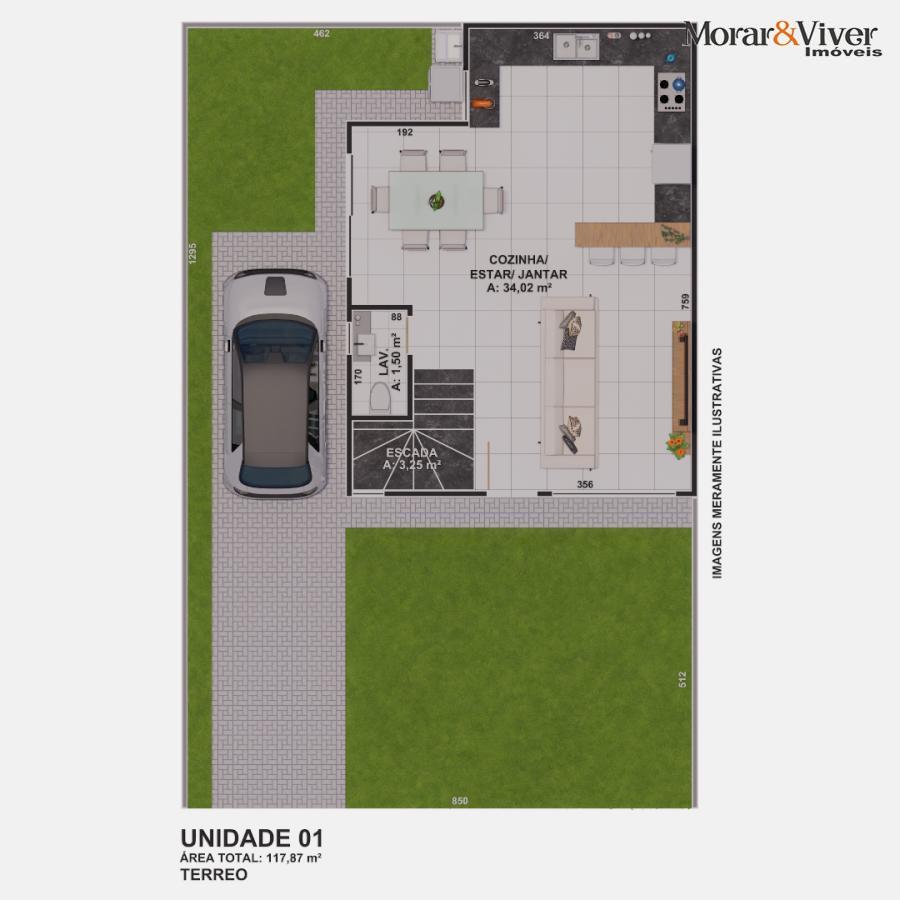 Sobrado, 3 quartos, 118 m² - Foto 3