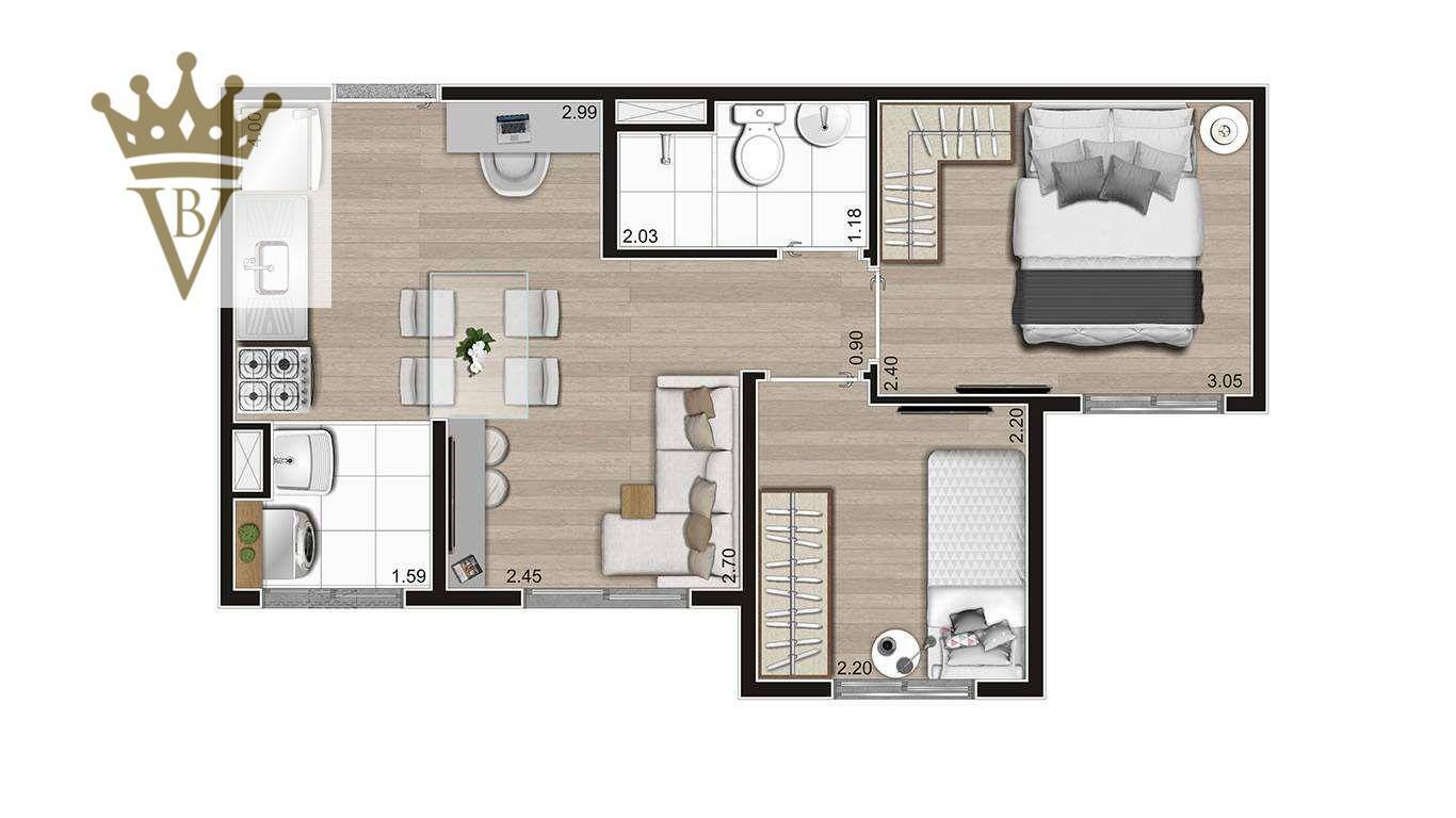 Apartamento à venda com 2 quartos, 35m² - Foto 13