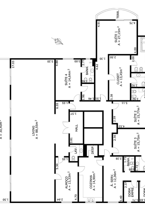 Apartamento à venda com 4 quartos, 367m² - Foto 3