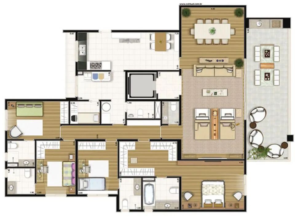 Apartamento à venda com 4 quartos, 234m² - Foto 12