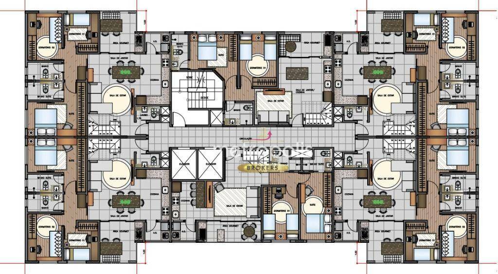 Apartamento à venda com 3 quartos, 222m² - Foto 5