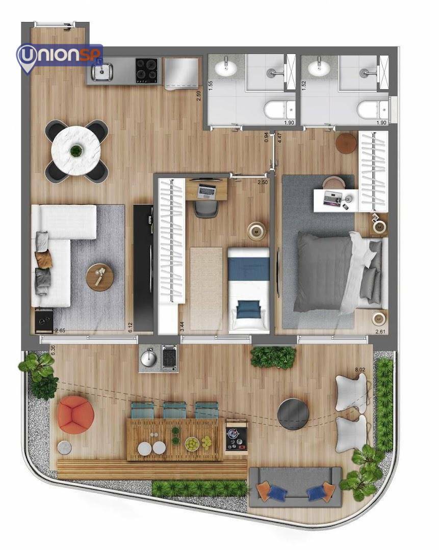 Apartamento à venda com 3 quartos, 117m² - Foto 4