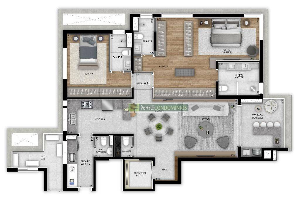 Apartamento à venda com 3 quartos, 160m² - Foto 26