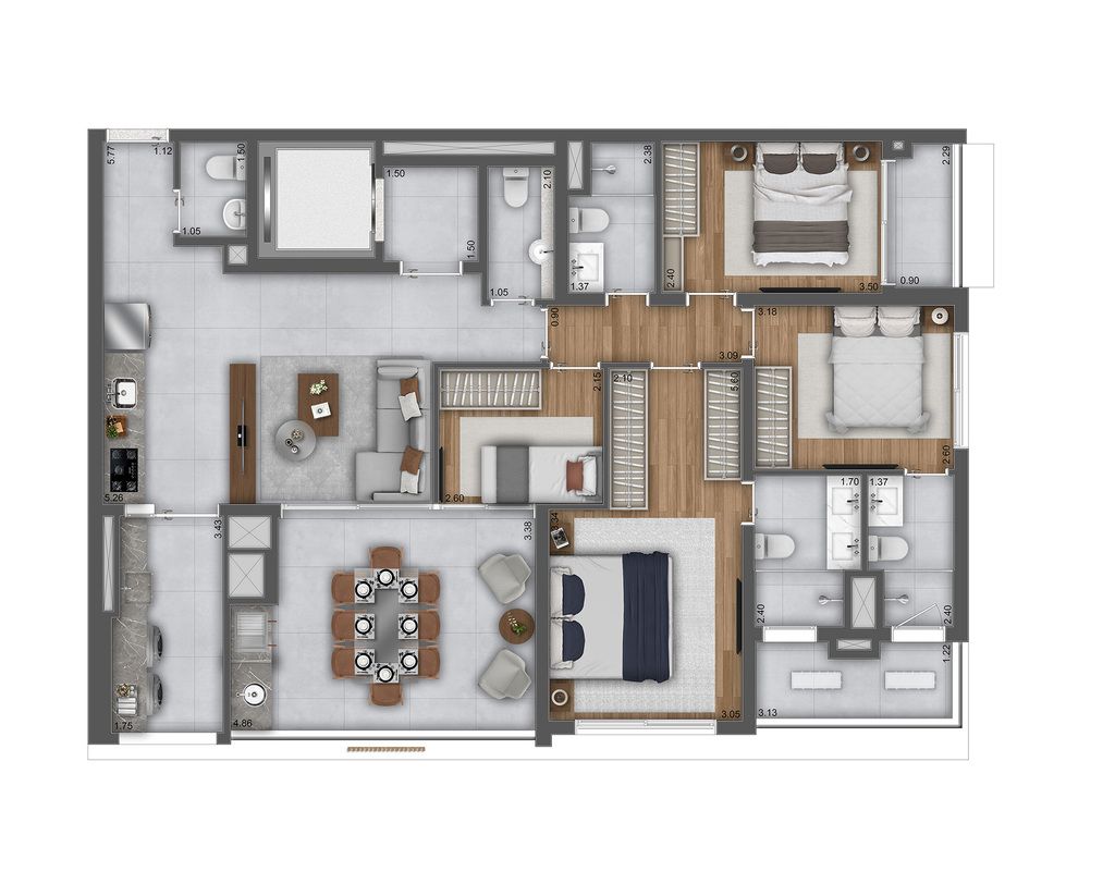 Apartamento à venda com 4 quartos, 221m² - Foto 32