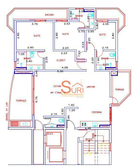 Apartamento à venda com 3 quartos, 135m² - Foto 30