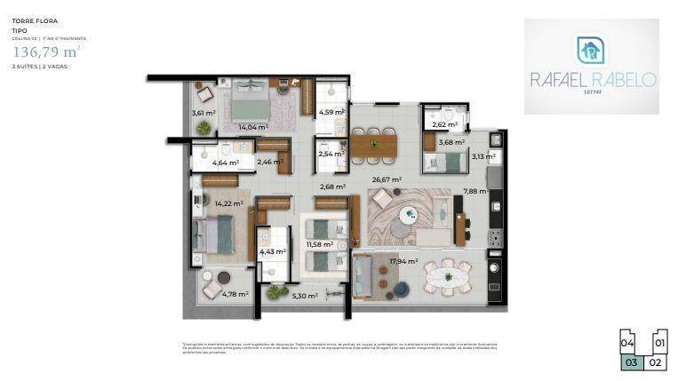 Apartamento à venda com 3 quartos, 124m² - Foto 38