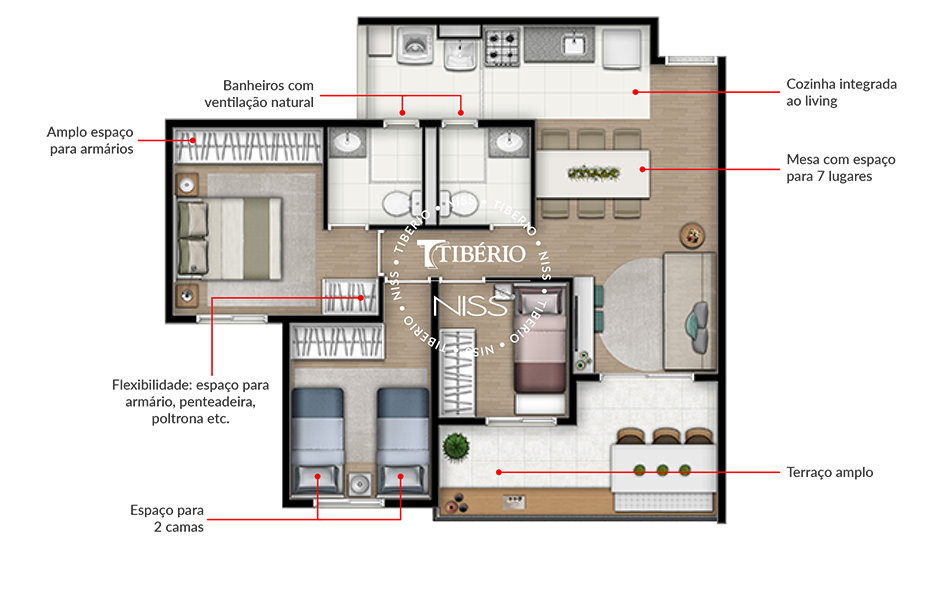 Apartamento à venda com 3 quartos, 70m² - Foto 5