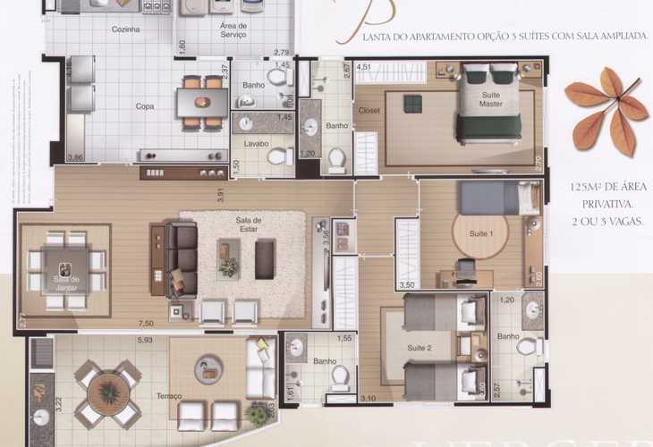 Apartamento à venda com 4 quartos, 125m² - Foto 3