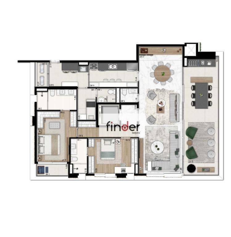 Apartamento à venda com 2 quartos, 186m² - Foto 5