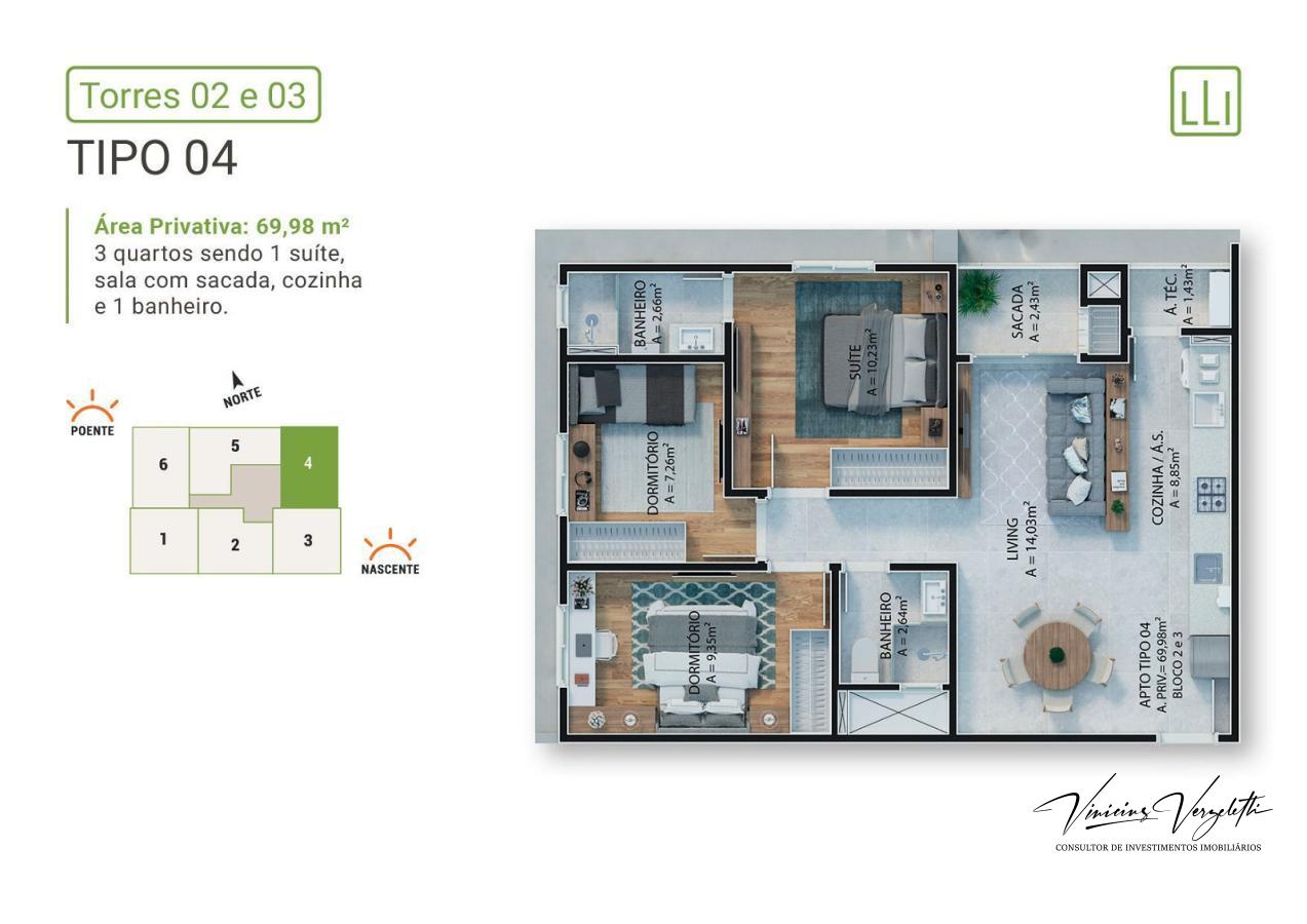 Apartamento à venda com 2 quartos, 69m² - Foto 19