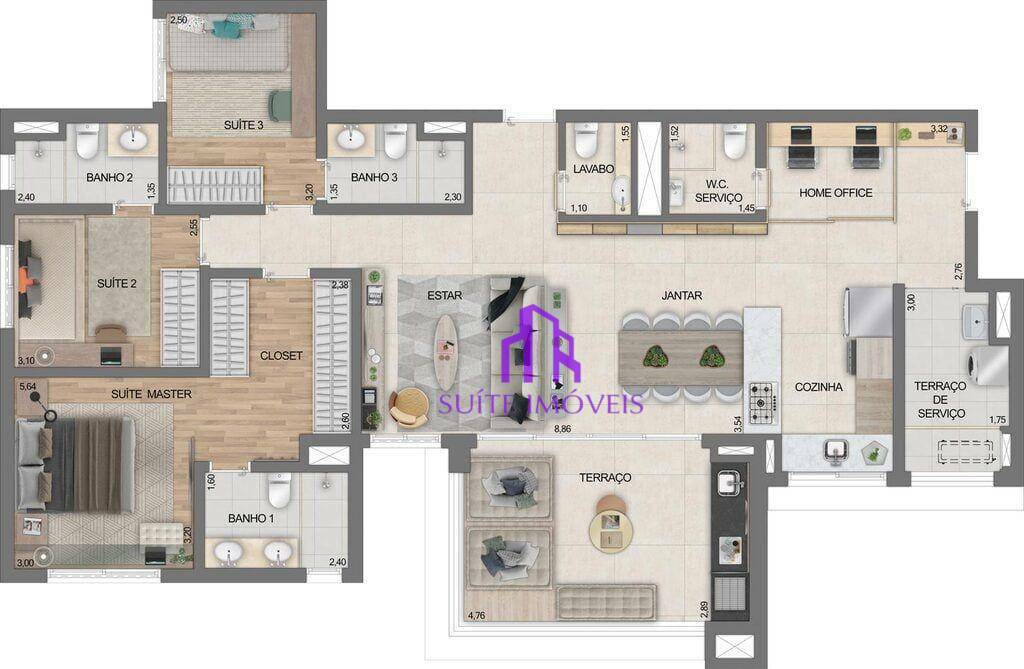 Apartamento à venda com 4 quartos, 145m² - Foto 13