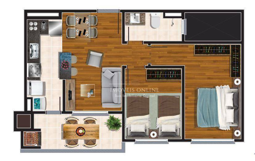 Apartamento à venda com 2 quartos, 51m² - Foto 7