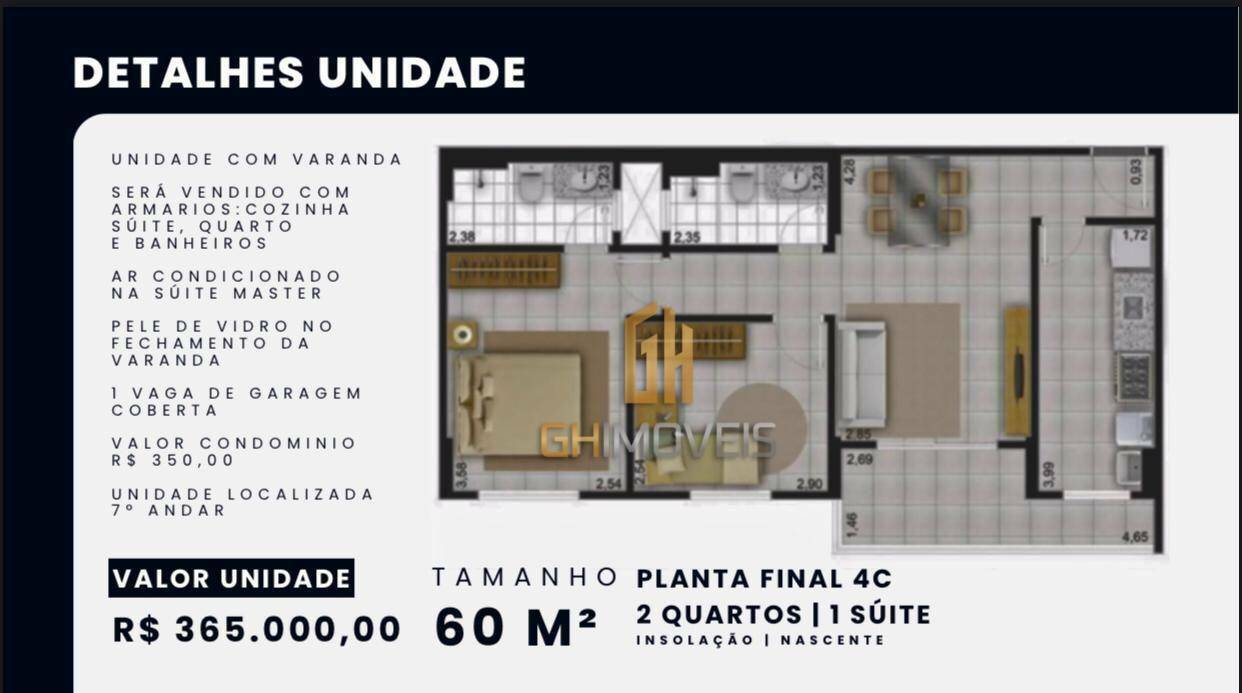 Apartamento à venda com 2 quartos, 62m² - Foto 9