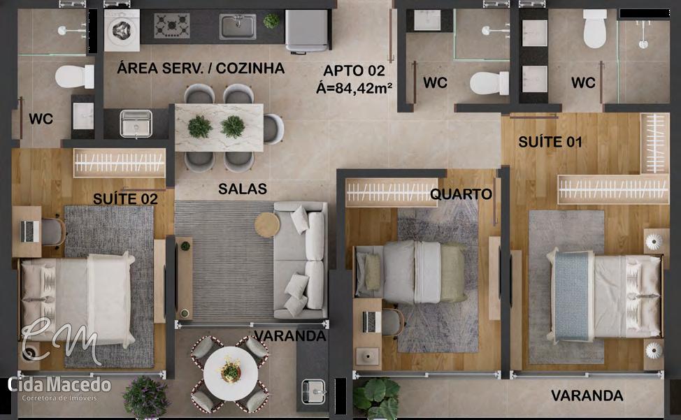 Apartamento à venda com 3 quartos, 89m² - Foto 44