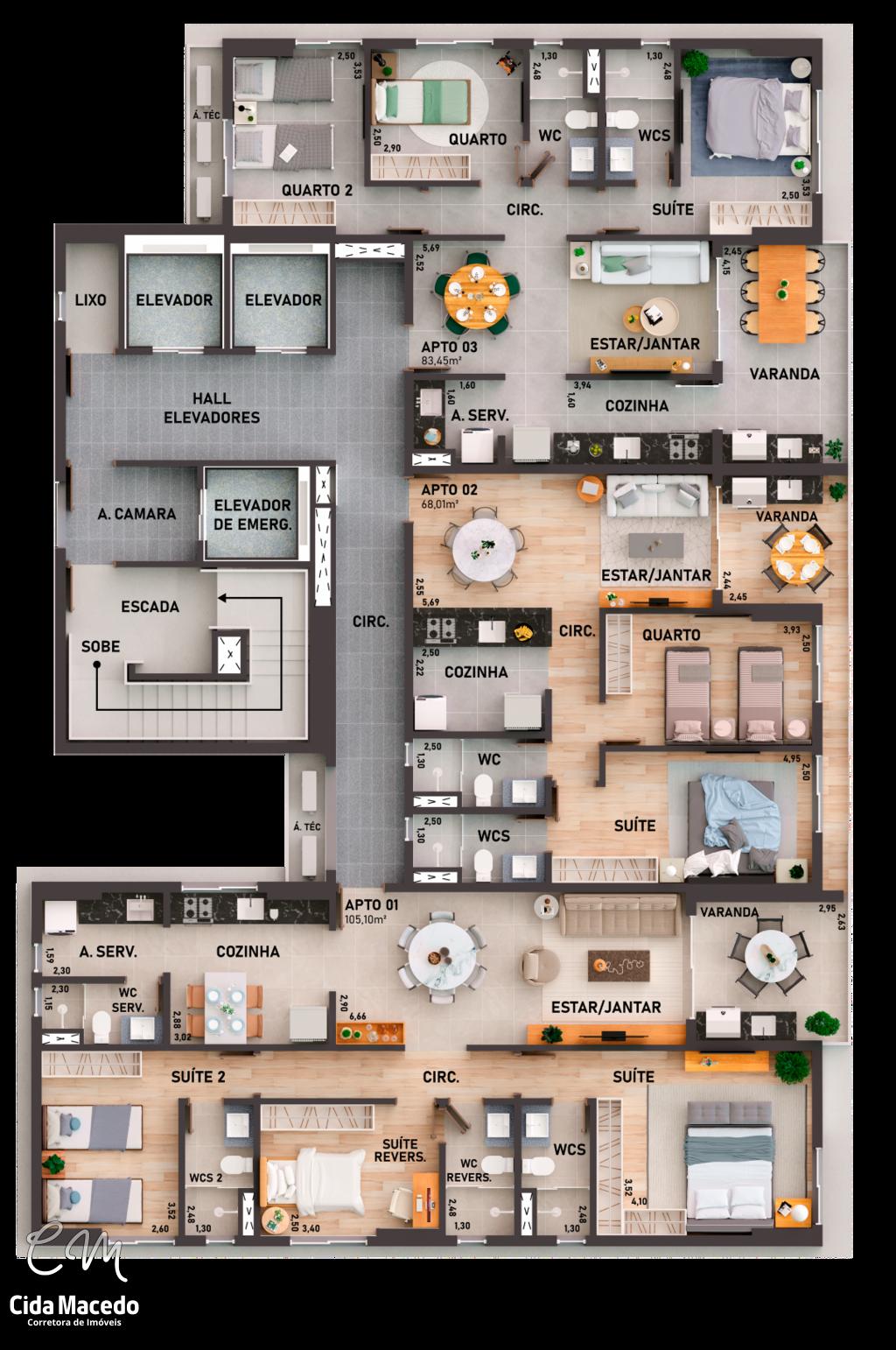 Apartamento à venda com 2 quartos, 68m² - Foto 26