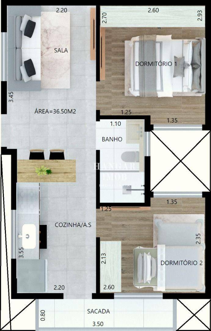 Apartamento à venda com 2 quartos, 38m² - Foto 9