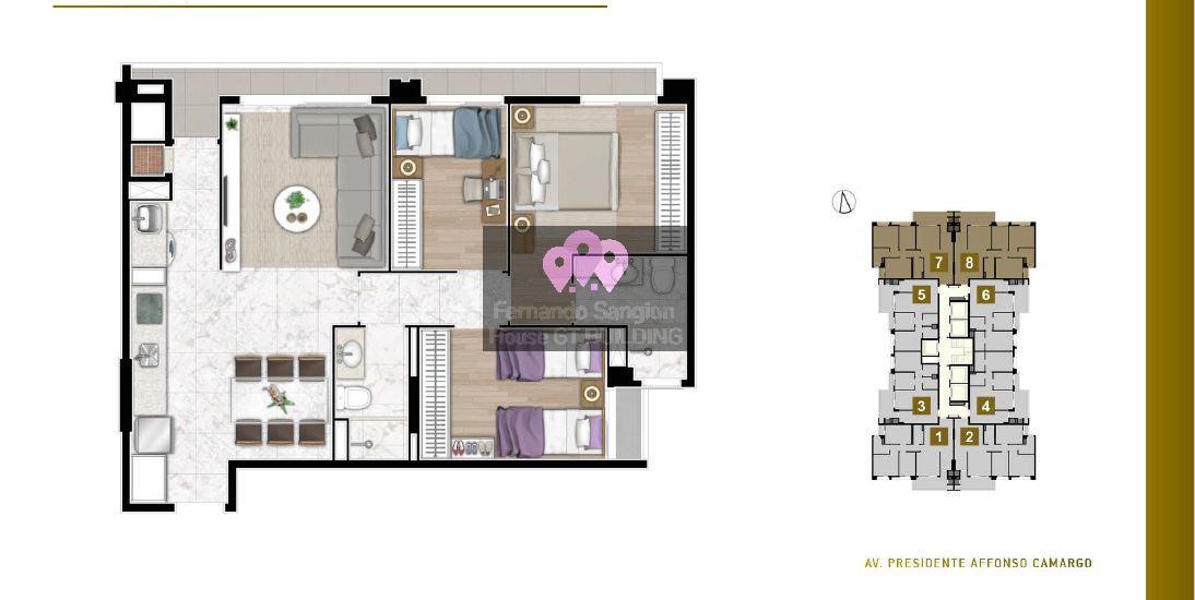 Apartamento à venda com 3 quartos, 77m² - Foto 4