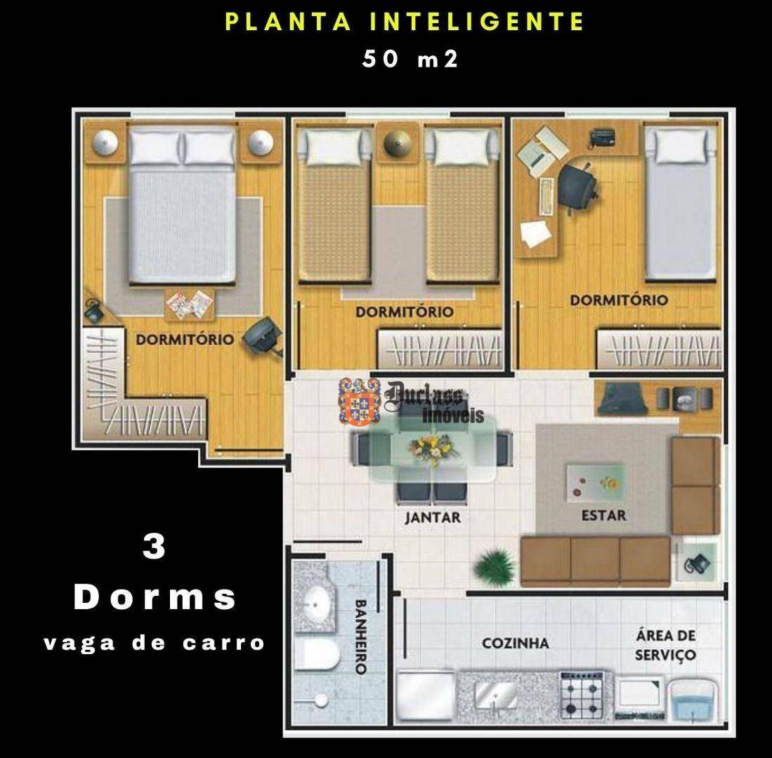 Apartamento à venda com 3 quartos, 50m² - Foto 5