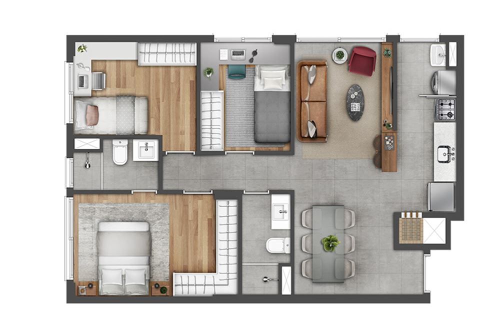 Apartamento à venda com 3 quartos, 70m² - Foto 5