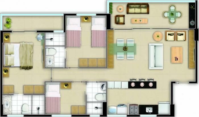 Apartamento à venda com 3 quartos, 80m² - Foto 4