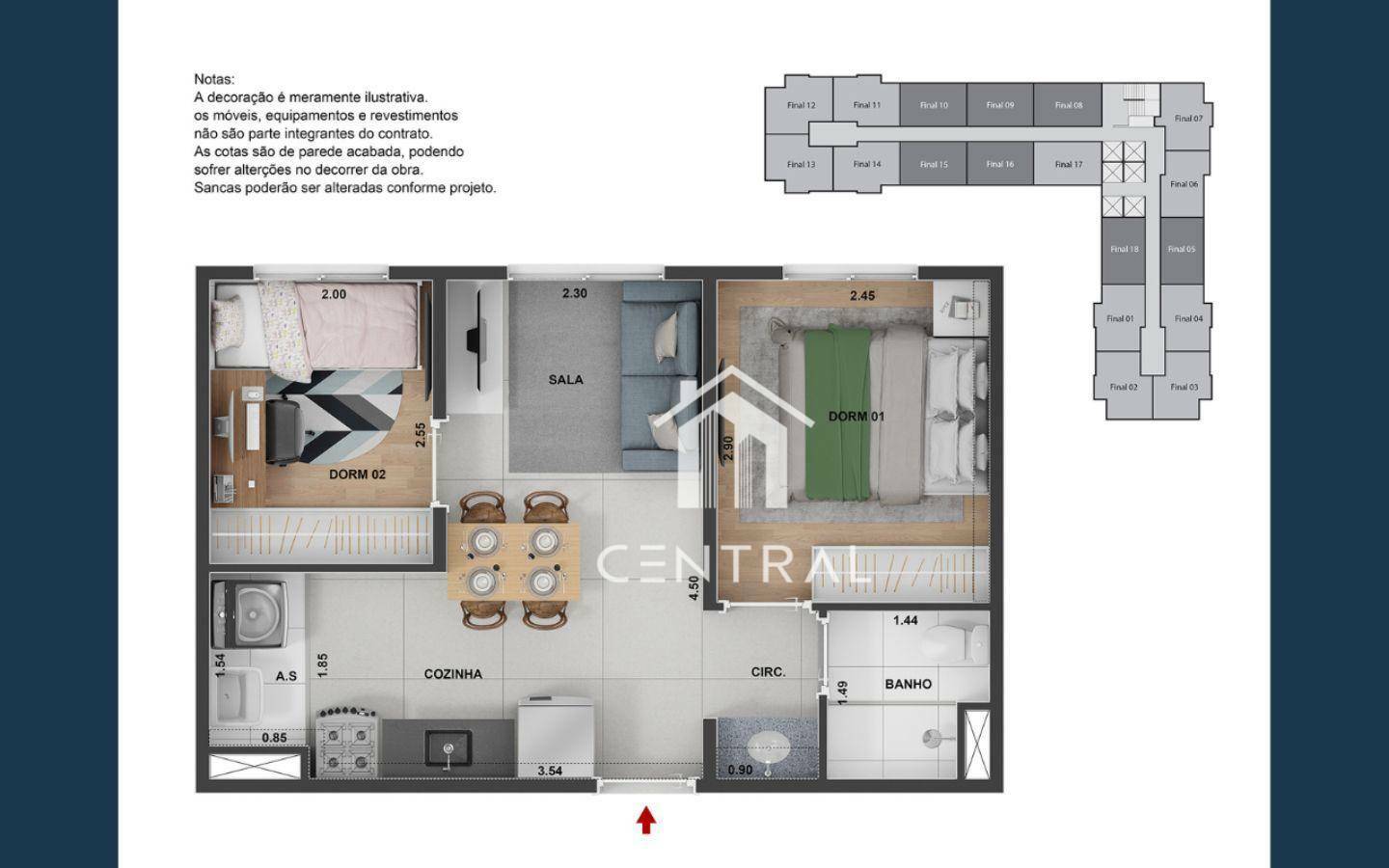 Apartamento à venda com 2 quartos, 36m² - Foto 7