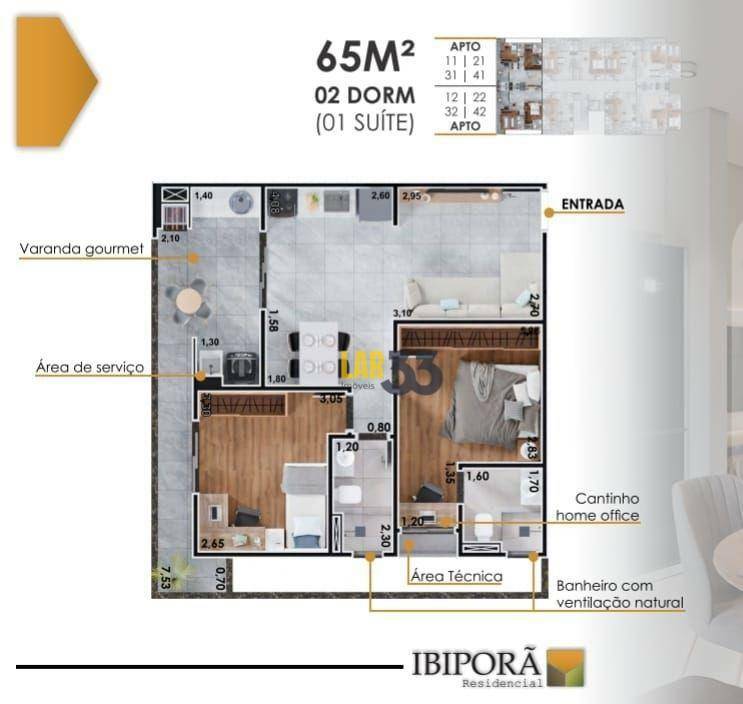 Apartamento à venda com 1 quarto, 42m² - Foto 7