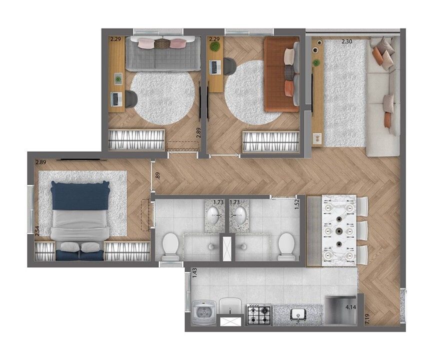 Apartamento à venda com 2 quartos, 46m² - Foto 24