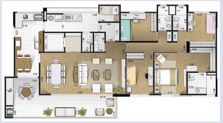 Apartamento à venda com 4 quartos, 190m² - Foto 6