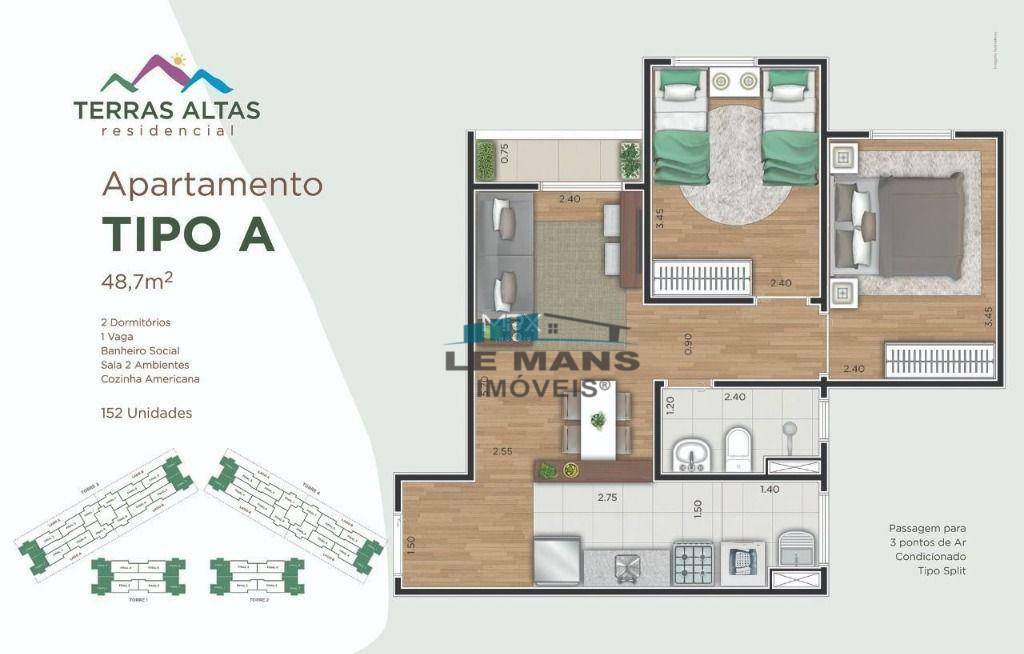 Apartamento à venda com 2 quartos, 57m² - Foto 15