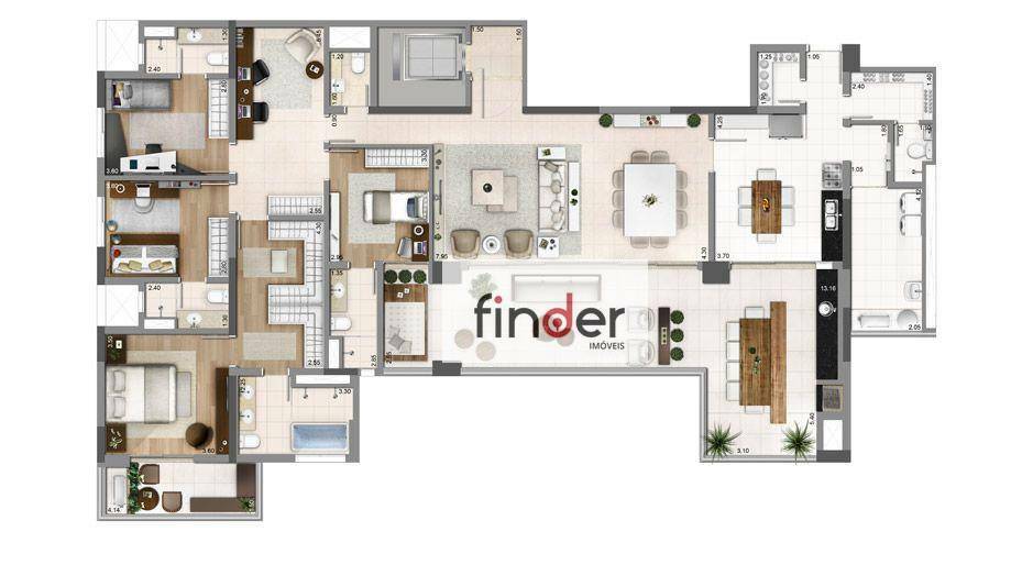 Apartamento à venda com 3 quartos, 189m² - Foto 50