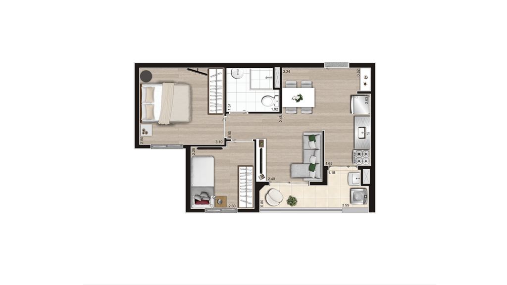 Apartamento à venda com 2 quartos, 42m² - Foto 29