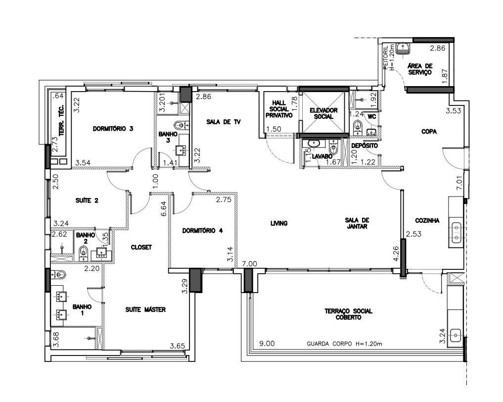 Apartamento à venda com 4 quartos, 277m² - Foto 25