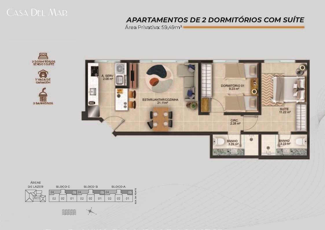 Apartamento à venda com 2 quartos, 59m² - Foto 21