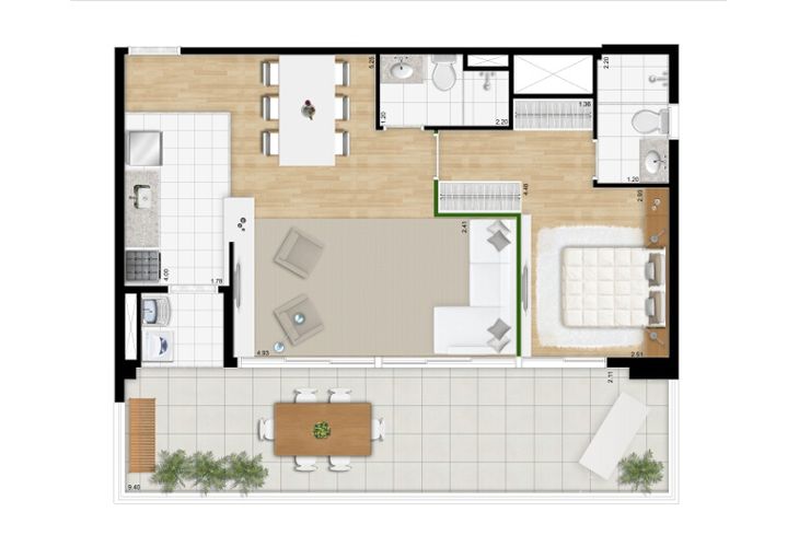 Apartamento à venda com 1 quarto, 52m² - Foto 5