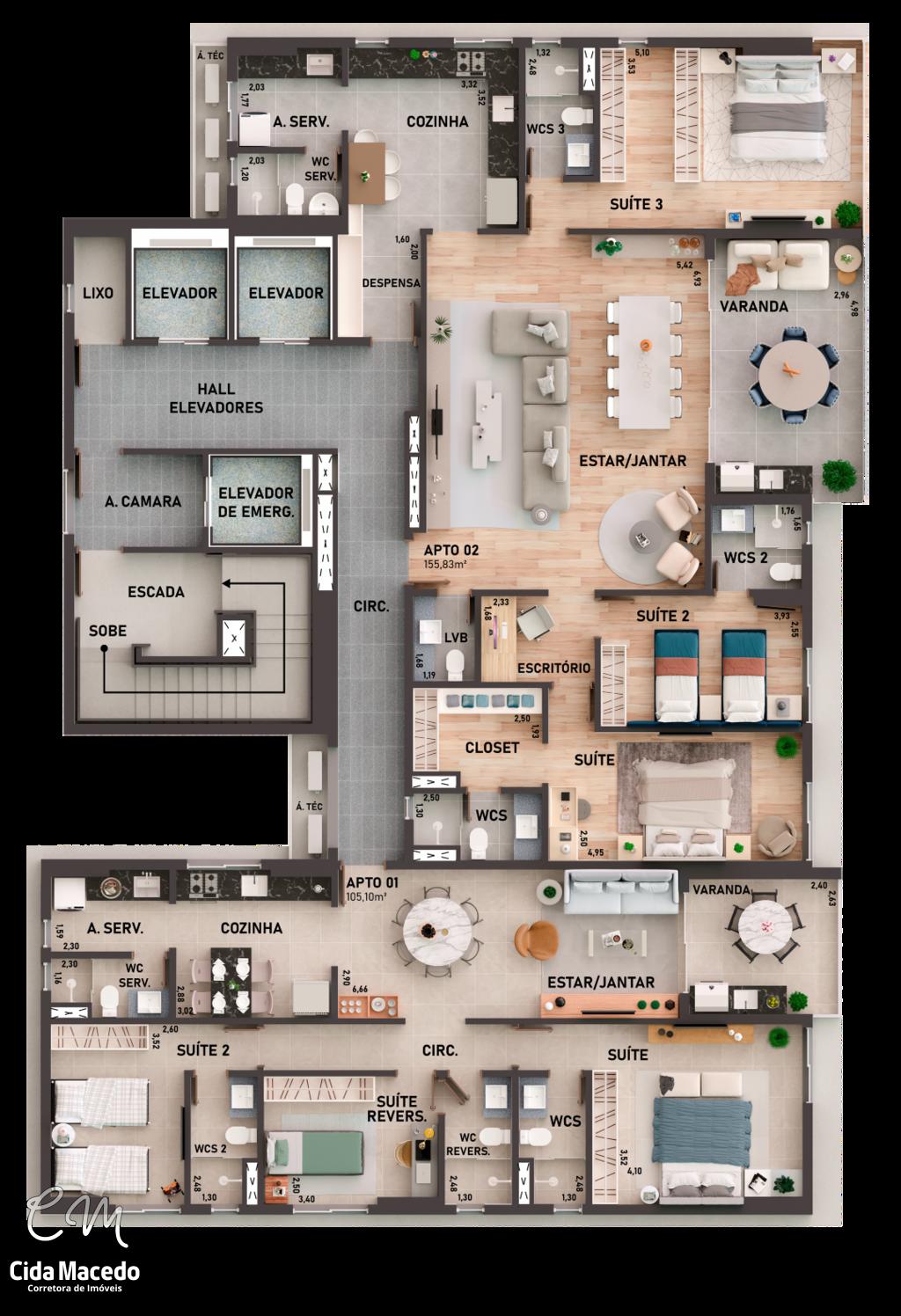 Apartamento à venda com 2 quartos, 68m² - Foto 31