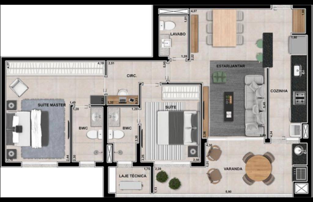 Apartamento à venda com 2 quartos, 86m² - Foto 14