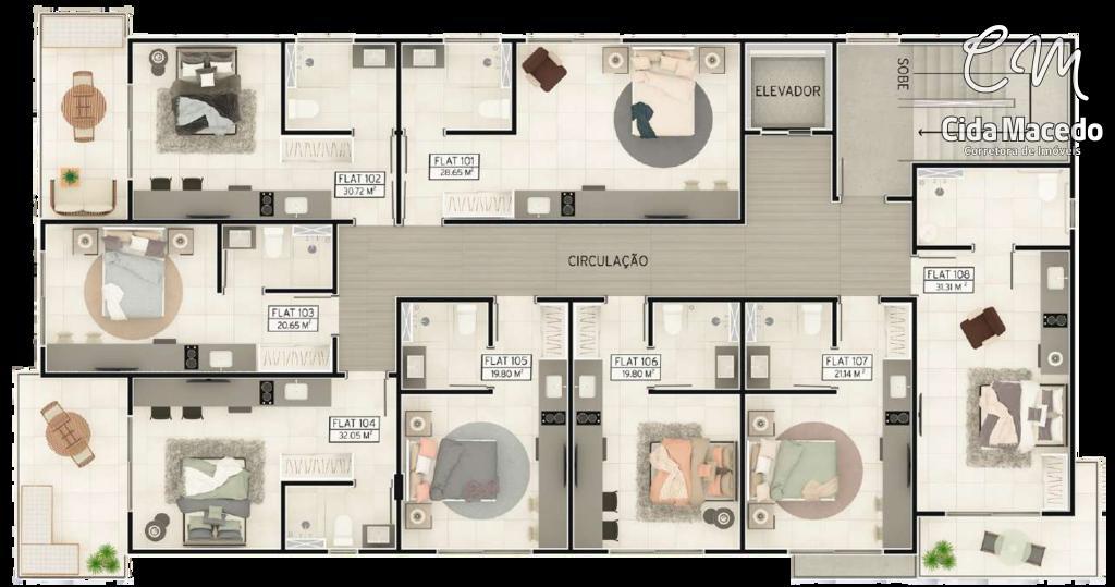 Apartamento à venda com 1 quarto, 32m² - Foto 10