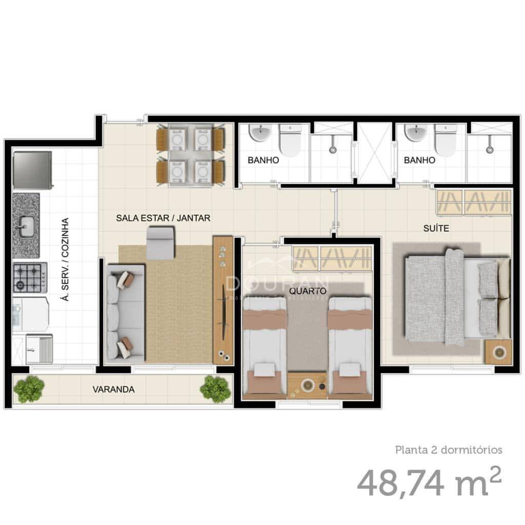 Apartamento à venda com 3 quartos, 61m² - Foto 13