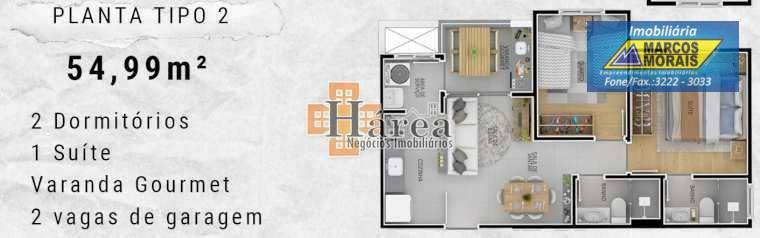 Apartamento à venda com 2 quartos, 54m² - Foto 6