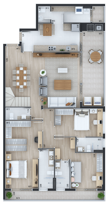 Apartamento à venda com 3 quartos, 14307m² - Foto 55