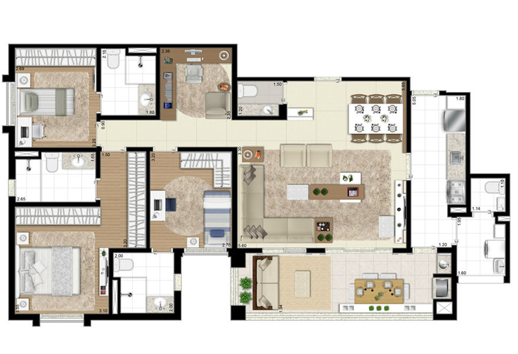 Apartamento à venda com 4 quartos, 135m² - Foto 19