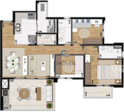 Apartamento à venda com 2 quartos, 102m² - Foto 4