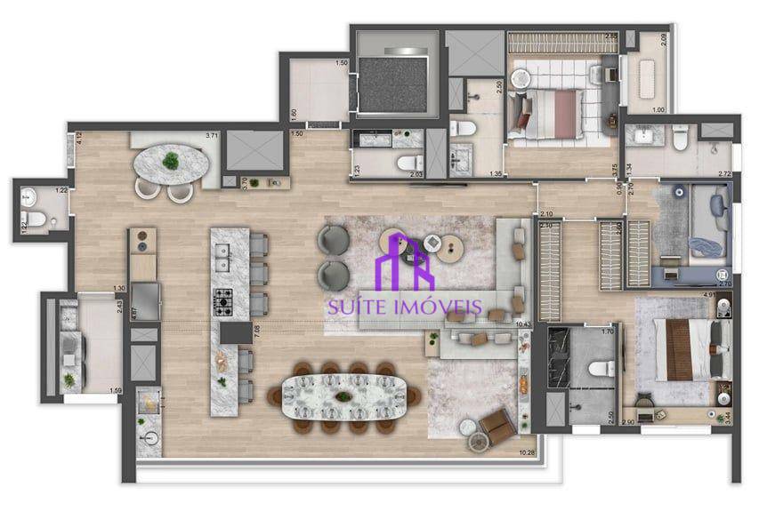 Apartamento à venda com 4 quartos, 164m² - Foto 1