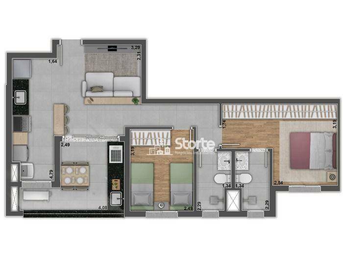 Apartamento à venda com 2 quartos, 68m² - Foto 20