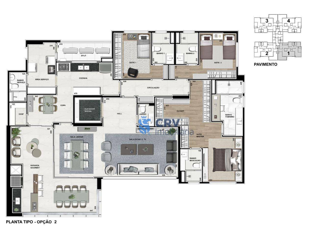 Apartamento à venda com 3 quartos, 216m² - Foto 24