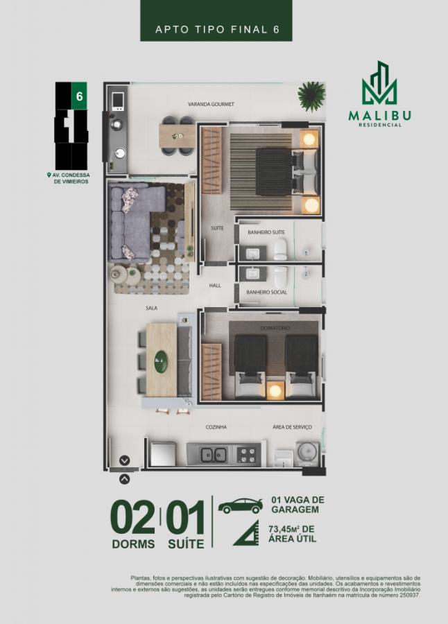 Apartamento à venda com 2 quartos, 73m² - Foto 10