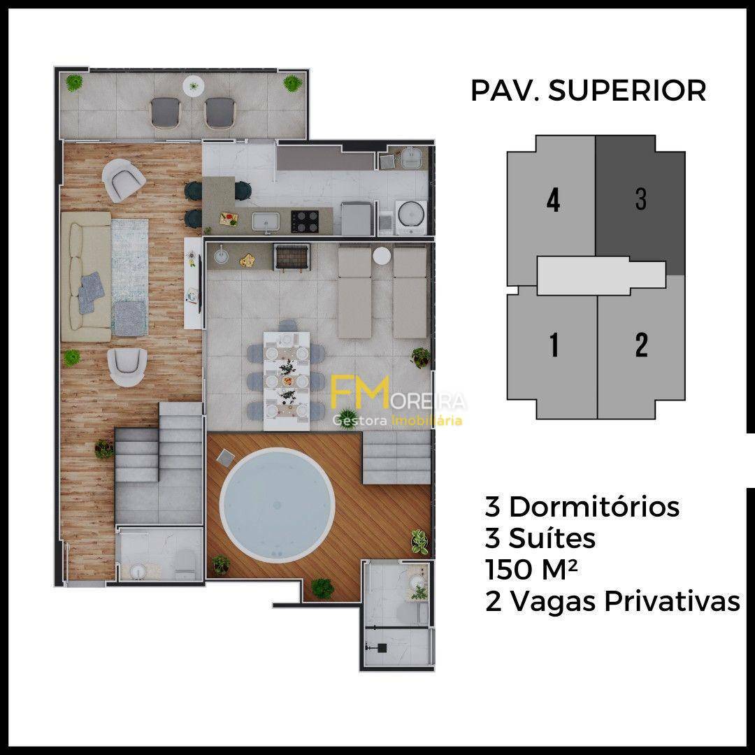 Cobertura à venda com 3 quartos, 150m² - Foto 3