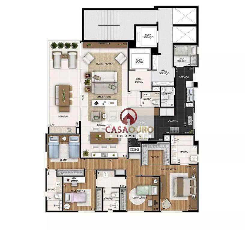 Apartamento à venda com 4 quartos, 178m² - Foto 50