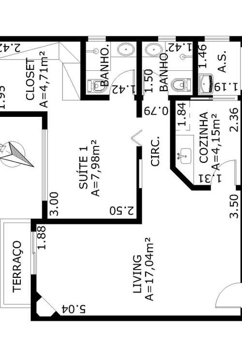 Apartamento à venda com 3 quartos, 62m² - Foto 3